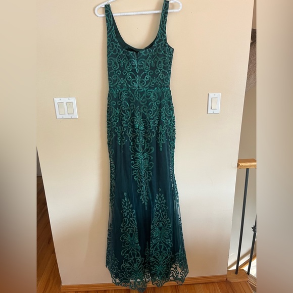 Worn once, green beaded mermaid Cinderella divine dress. - Picture 3 of 3